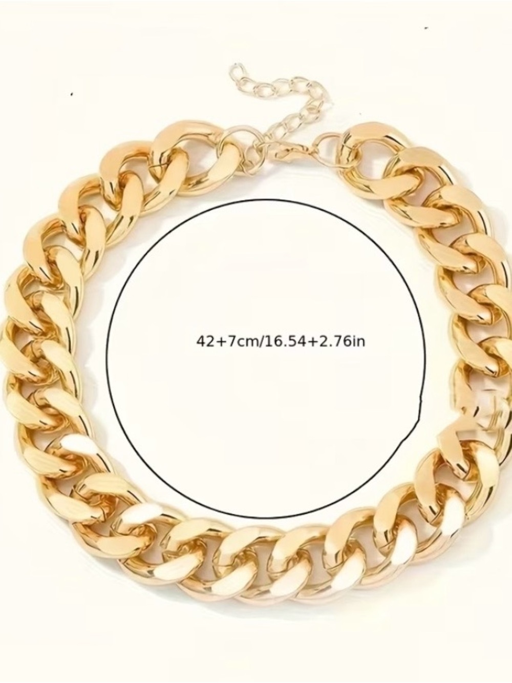 NEW! Gold Link Chain Necklace for Women - Classic Cuban Curb Chain ๐ A0-15 - Picture 2 of 2